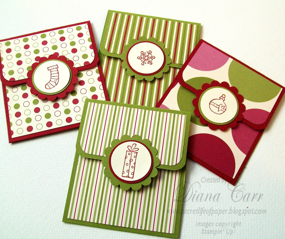 DIY Christmas Gift Card Holder
 The Secret Life of Paper Jolly Holiday Gift Card Holders