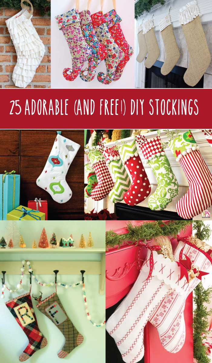 DIY Christmas Stocking Ideas
 25 Adorable and Free DIY Stockings