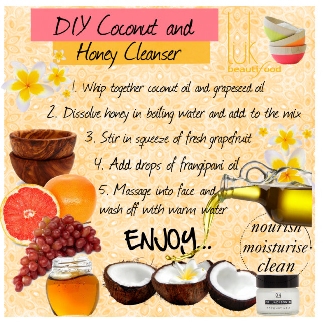 DIY Cleansing Face Mask
 Coconut oil and honey cleanser