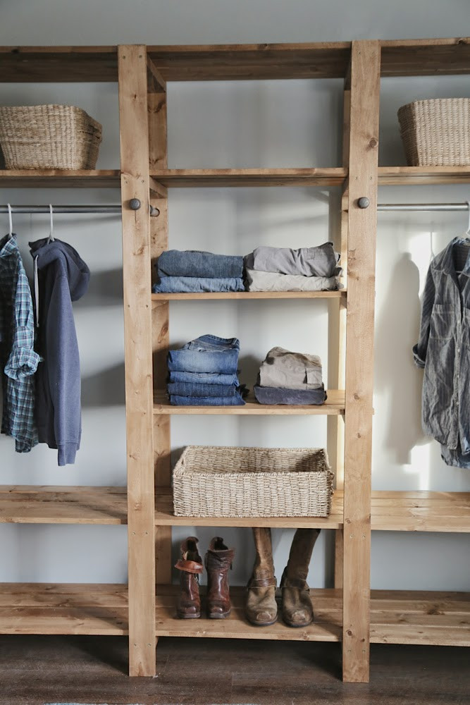 DIY Closet Organizers Ideas
 DIY Industrial Style Wood Slat Closet System with