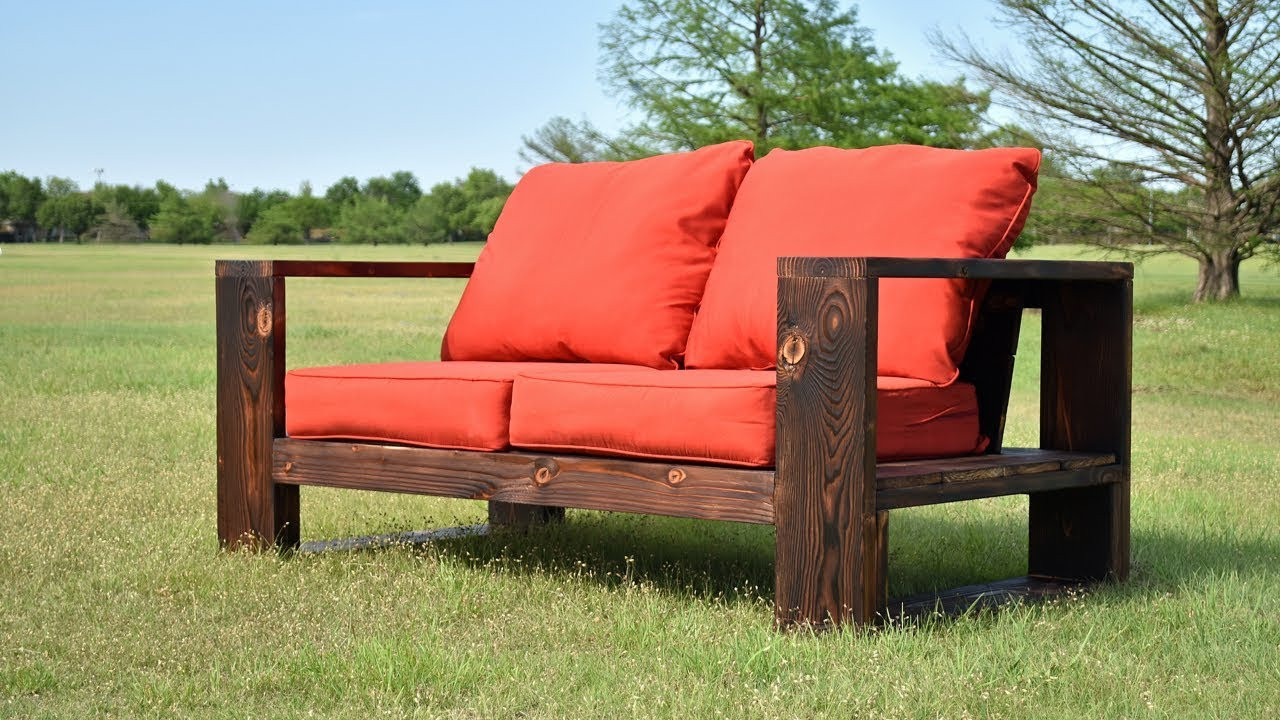 DIY Couch Plans
 DIY Modern Outdoor Sofa Shou Sugi Ban