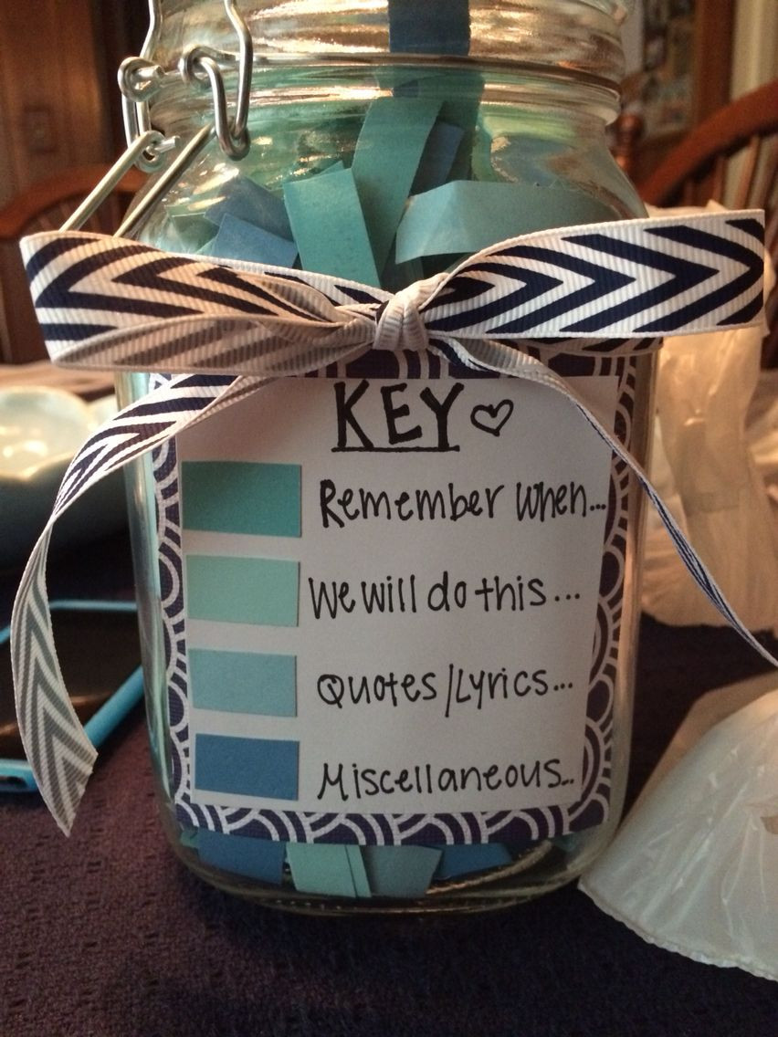 DIY Couples Gifts
 365 Note Jar … Good Present for Boyfriend