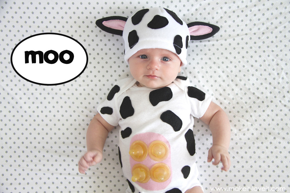 DIY Cow Costume For Adults
 Baby Cow Costume with an UDDER