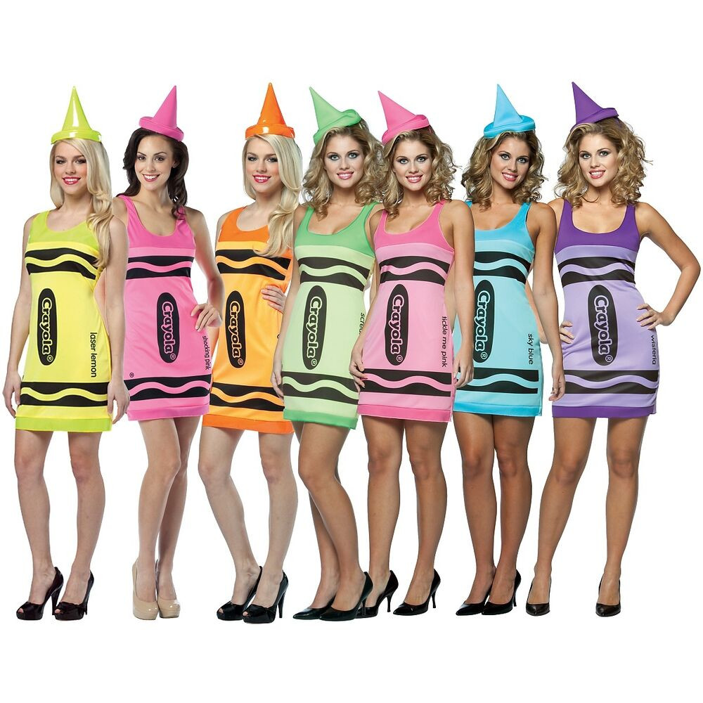DIY Crayon Costumes
 Crayon Costume Adult Tank Dress Halloween Fancy Dress