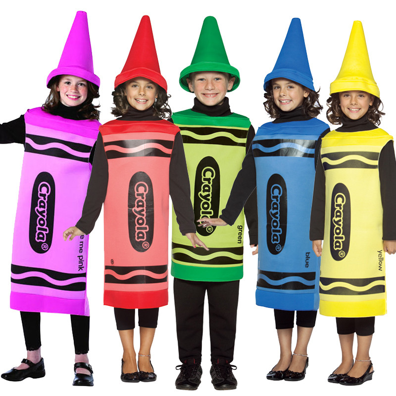 DIY Crayon Costumes
 Kids Crayola Fancy Dress Costume Crayons Book Week Hat