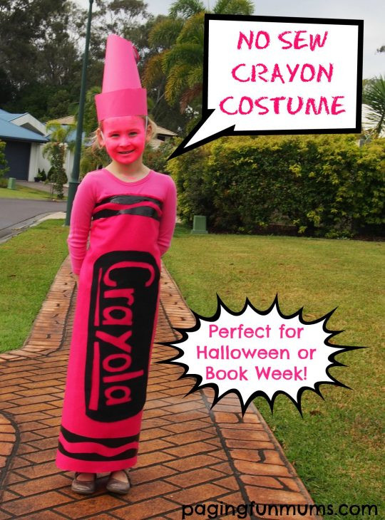 DIY Crayon Costumes
 DIY No Sew Crayon Costume