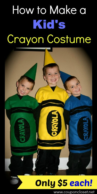 DIY Crayon Costumes
 How to Make a Crayon Costume Cost only $5 e Crazy Mom