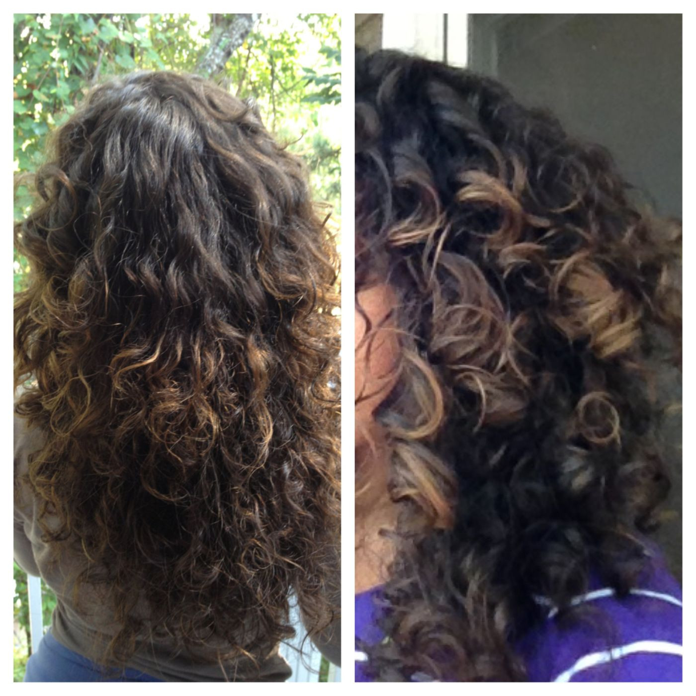 DIY Curly Hair Cut
 Before and after DIY Curl Refreshing Spray Hair