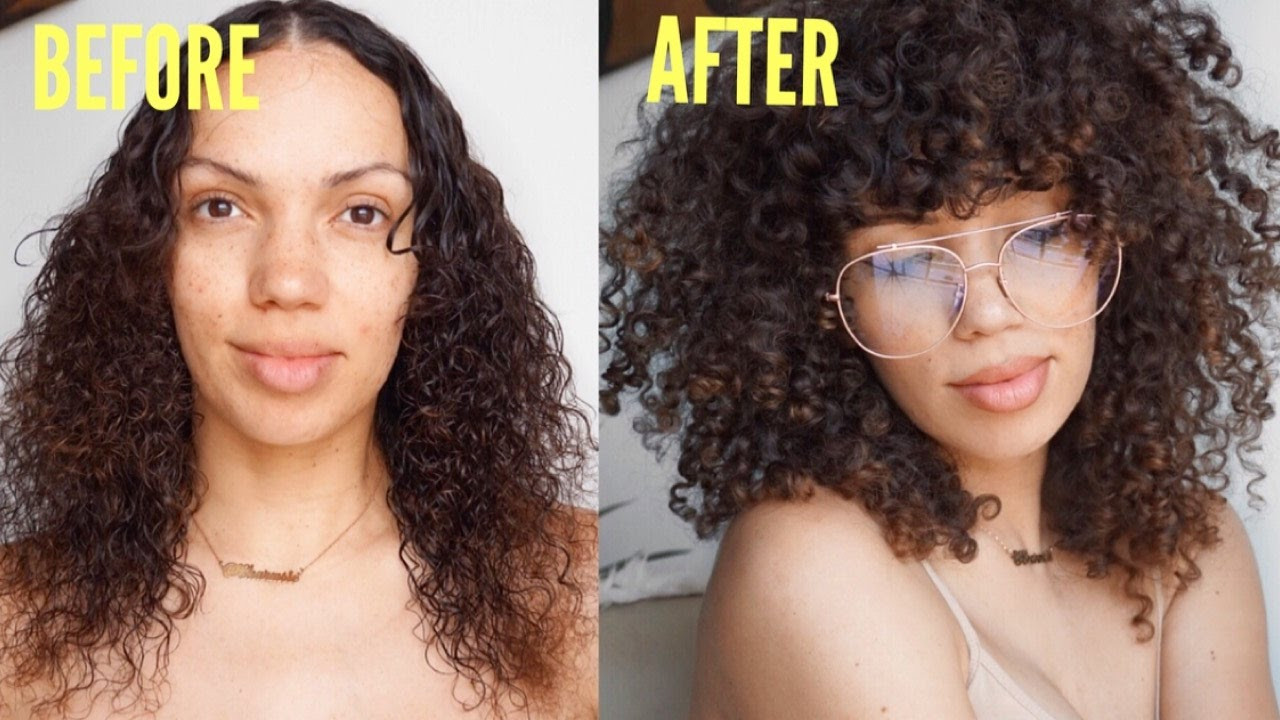 DIY Curly Hair Cut
 HOW TO DIY CURLY BANGS