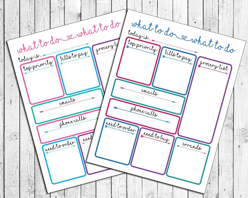 DIY Daily Planners
 Printable Daily Planner family to do list Calendar