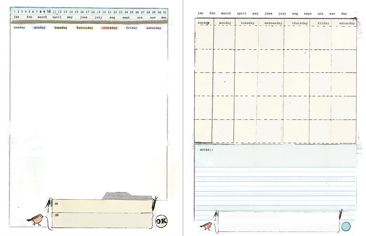 DIY Daily Planners
 DIY Planner templates by Ahhh Design daily notes & blank