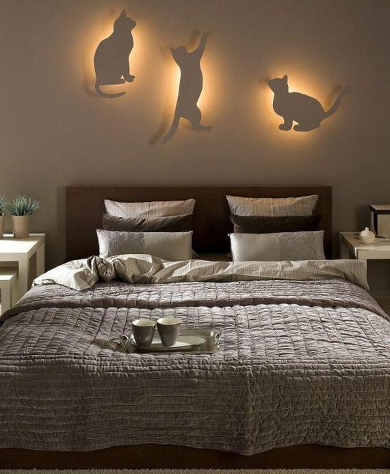 Diy Decorations For Bedroom
 DIY bedroom lighting and decor idea for cat lovers