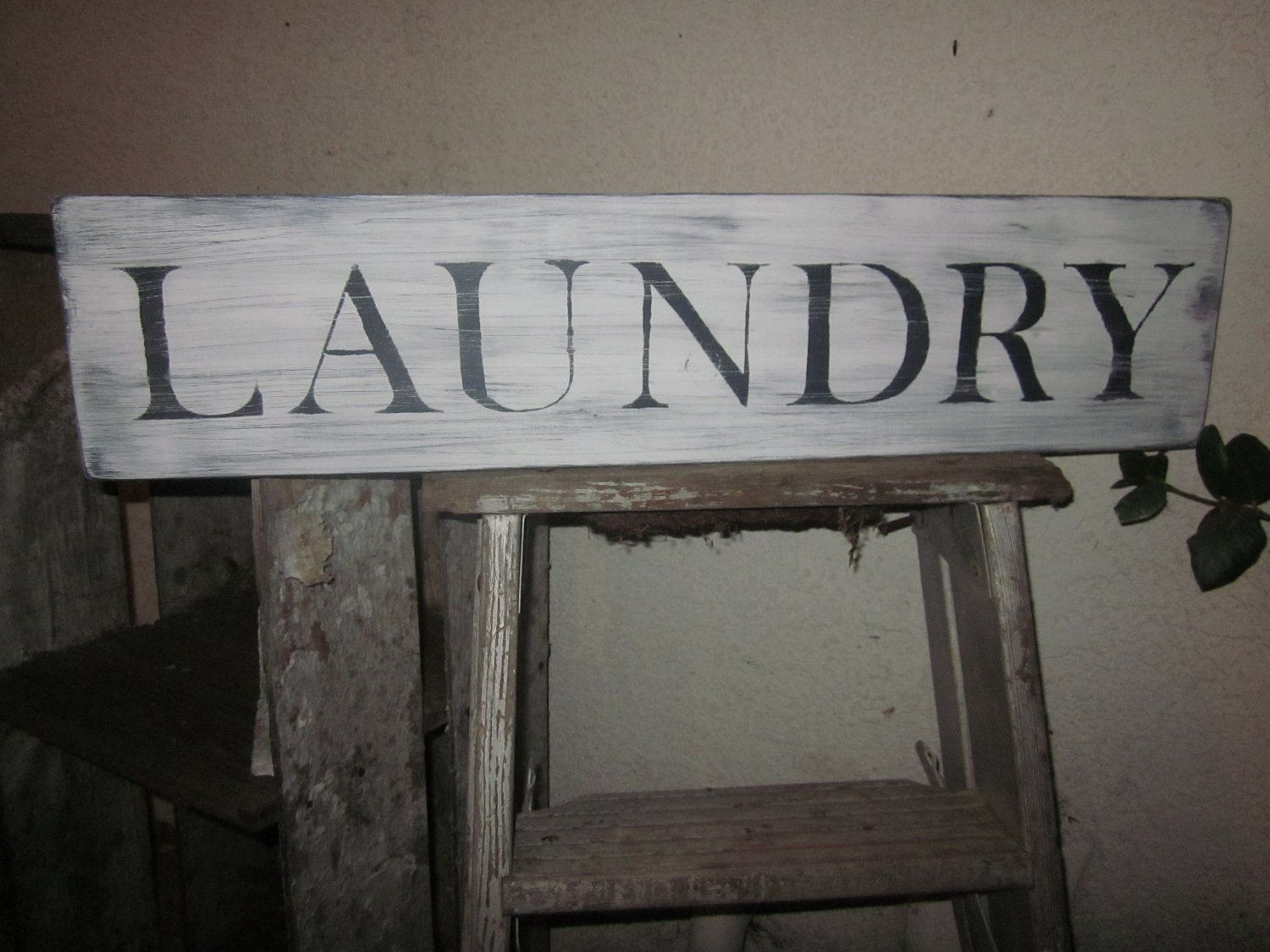 DIY Distressed Wood Signs
 LAUNDRY Room Wooden sign Home Decor Distressed and