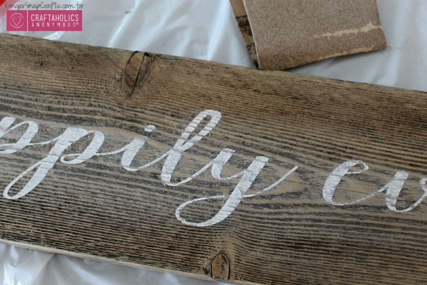 DIY Distressed Wood Signs
 Craftaholics Anonymous
