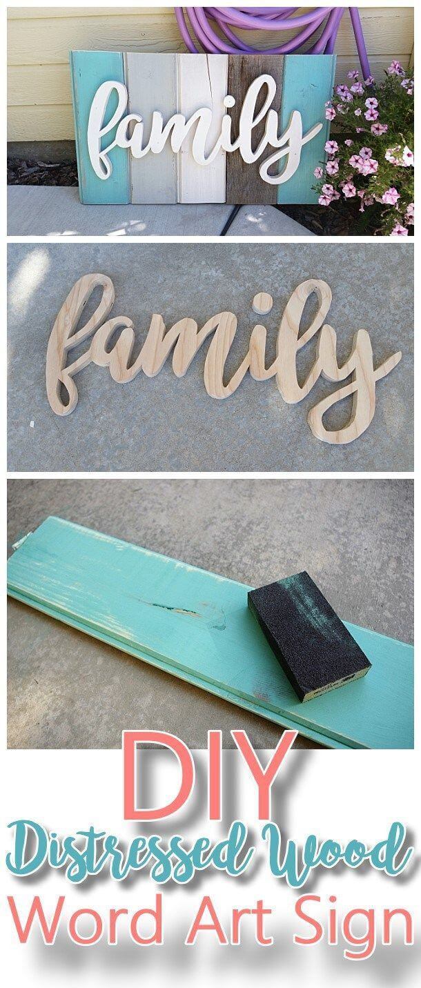 DIY Distressed Wood Signs
 28 Best DIY Pallet Signs Ideas and Designs for 2018