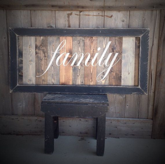 DIY Distressed Wood Signs
 Family Sign wood sign family farmhouse sign rustic sign