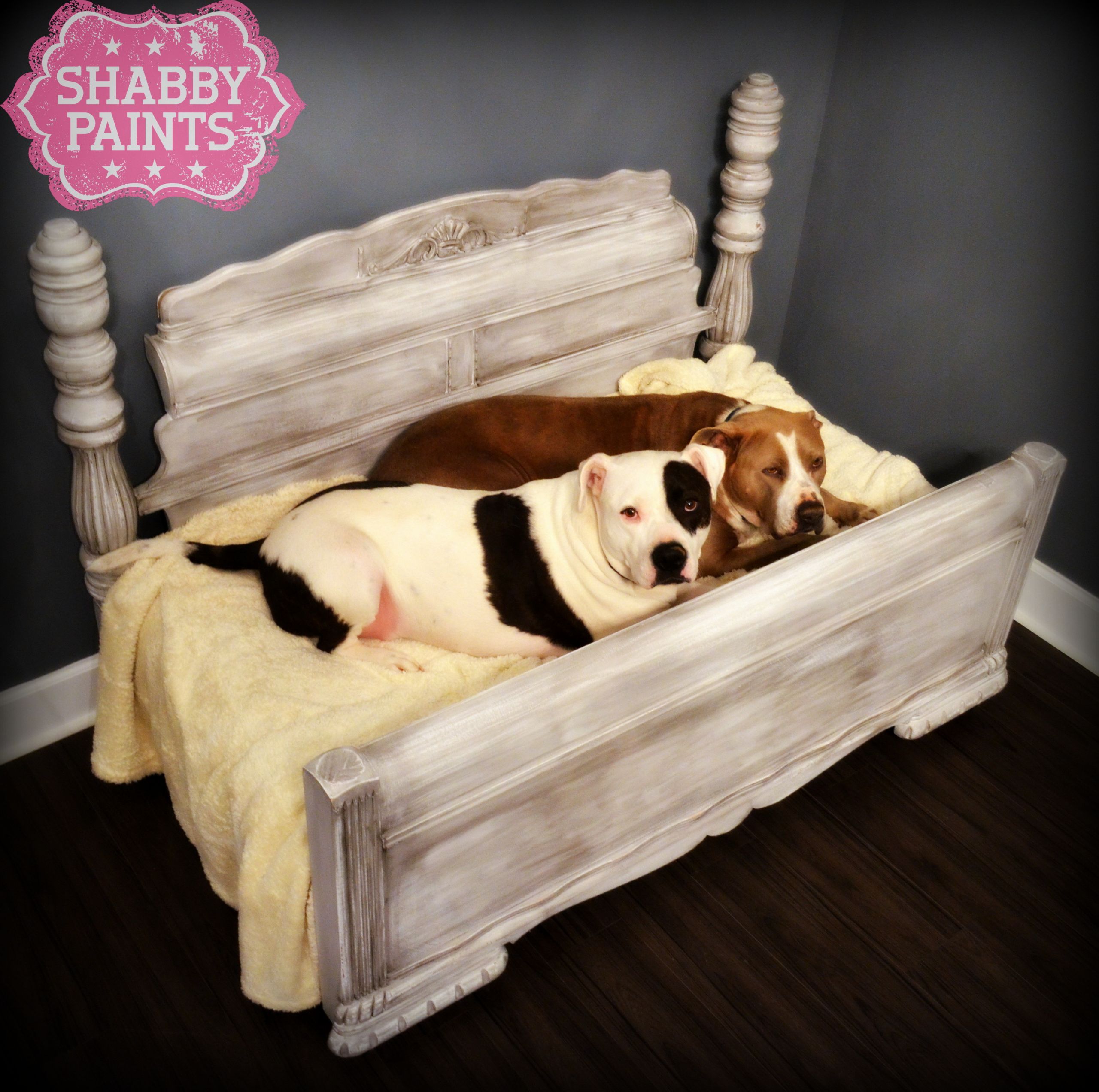 DIY Dog Bed Frame
 Upcycled Pet Beds Transformed with Shabby Paints Shabby