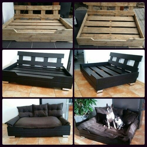 DIY Dog Bed Pallet
 DIY Pallet dog bed modern black style
