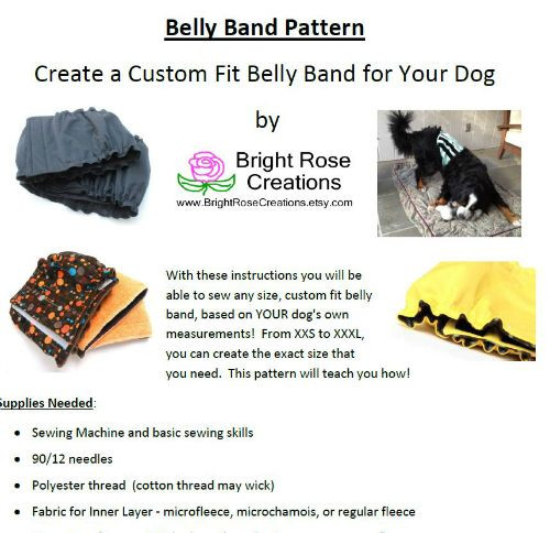 DIY Dog Belly Band
 Dog Belly Band Pattern DIY PDF sewing Pattern Make it