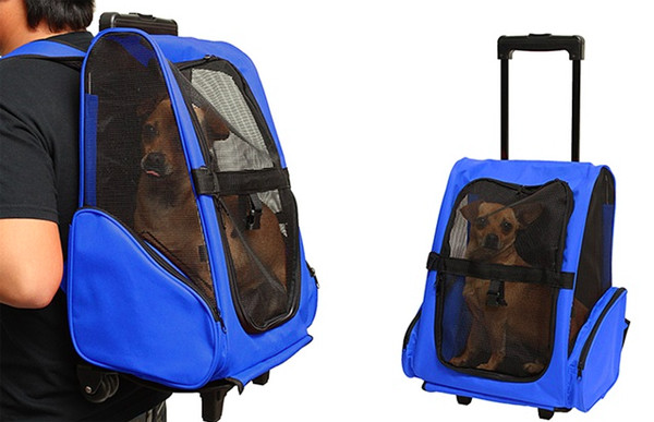 DIY Dog Carrier Backpack
 Great Deal Alert Rolling Pet Carrier Backpack for Dogs