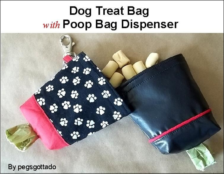 DIY Dog Poop Bag Dispenser
 Dog Treat Bag with Poop Bag Dispenser Pattern