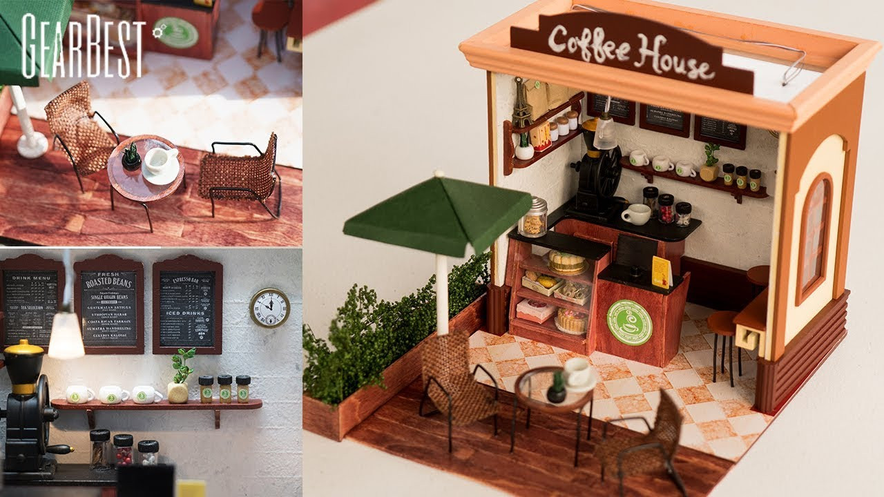 DIY Dollhouse Kits
 DIY Miniature Dollhouse Kit Coffee Shop My Version