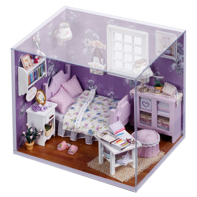 DIY Dollhouse Kits
 New Dollhouse Miniature DIY Kit with Cover Wood Toy Dolls
