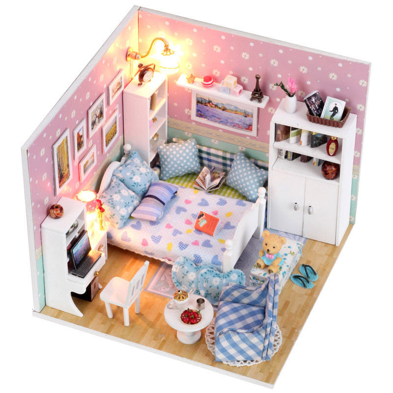 DIY Dollhouse Kits
 Kits dream DIY Wood Dollhouse miniature with Furniture