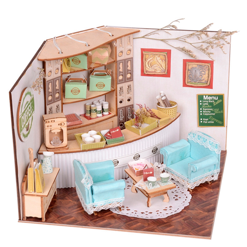 DIY Dollhouse Kits
 Sweet Home Colombian Coffee House Room DIY Dollhouse Kit