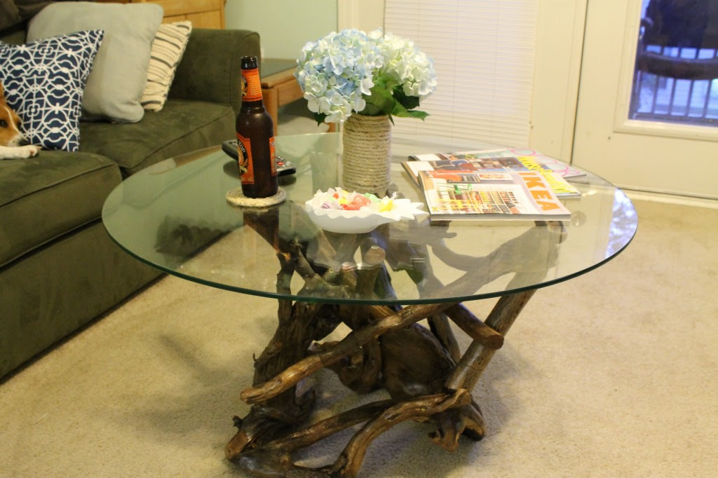 DIY Driftwood Coffee Table
 A Bubbly Life DIY Driftwood Table
