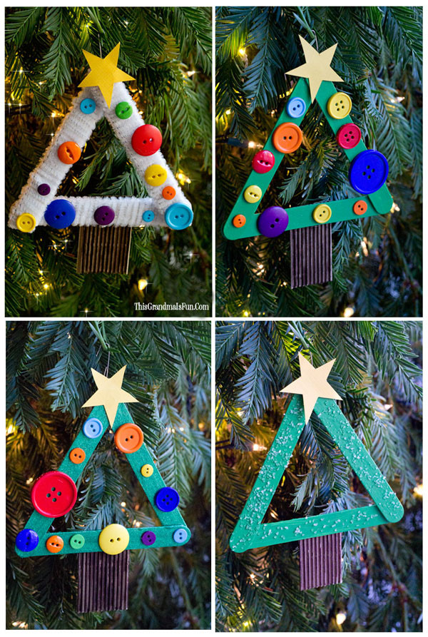 DIY Easy Christmas Ornaments
 DIY Kids Craft Stick Christmas Tree Ornament TGIF This