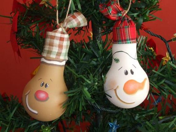 DIY Easy Christmas Ornaments
 26 easy DIY Christmas ornaments made from light bulbs