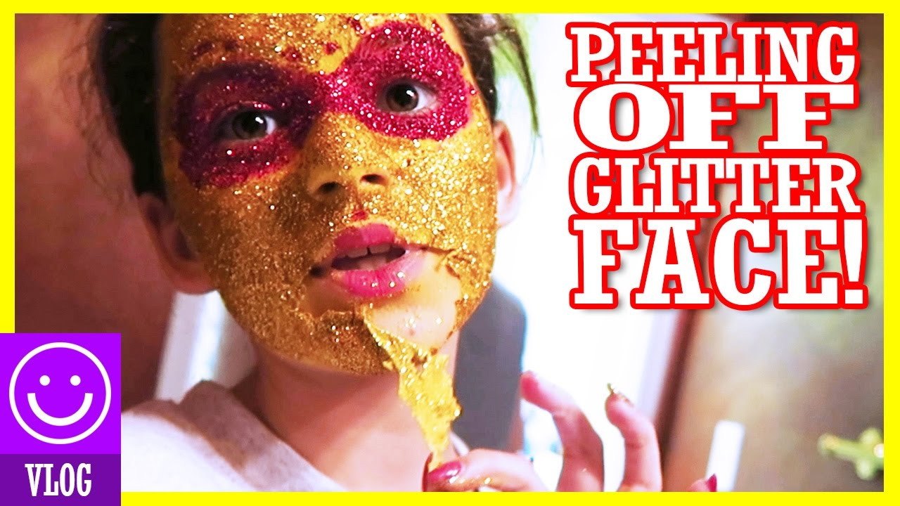 DIY Face Mask With Glue
 PEEL OFF GLITTER FACE MASK LOL DIY AT HOME WITH GLITER