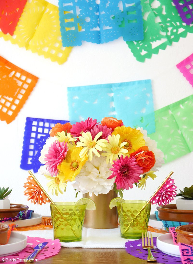 DIY Fiesta Party Decorations
 A Colorful Cinco de Mayo Mexican Fiesta Party Ideas