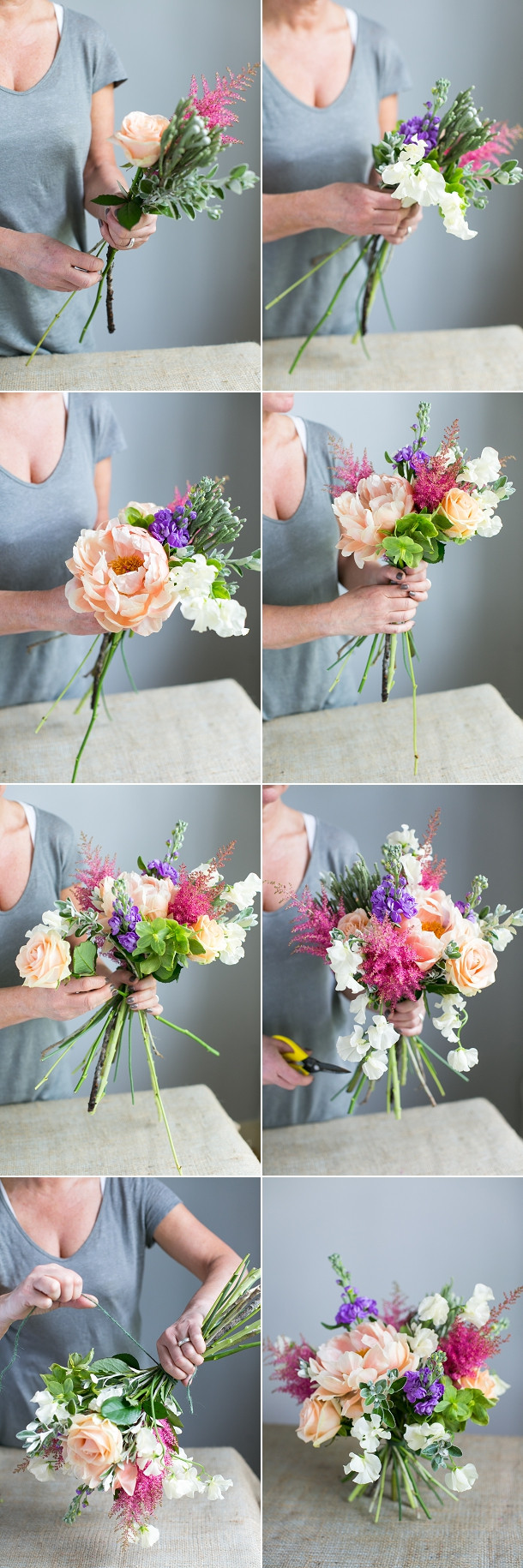 DIY Flower Arrangements For Wedding
 DIY Spring bouquet tutorial with peonies