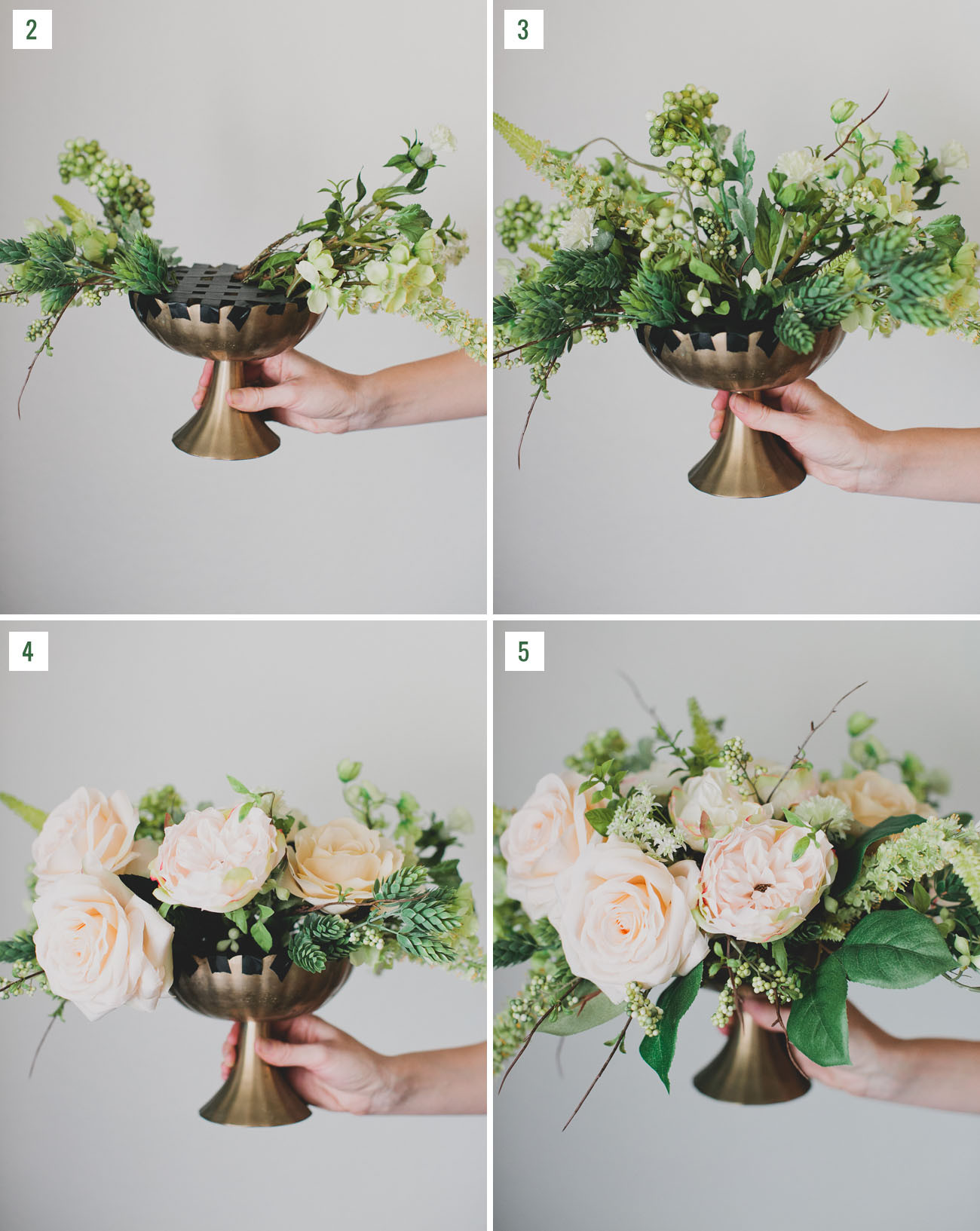 DIY Flower Arrangements For Wedding
 DIY Silk Flower Centerpiece Green Wedding Shoes