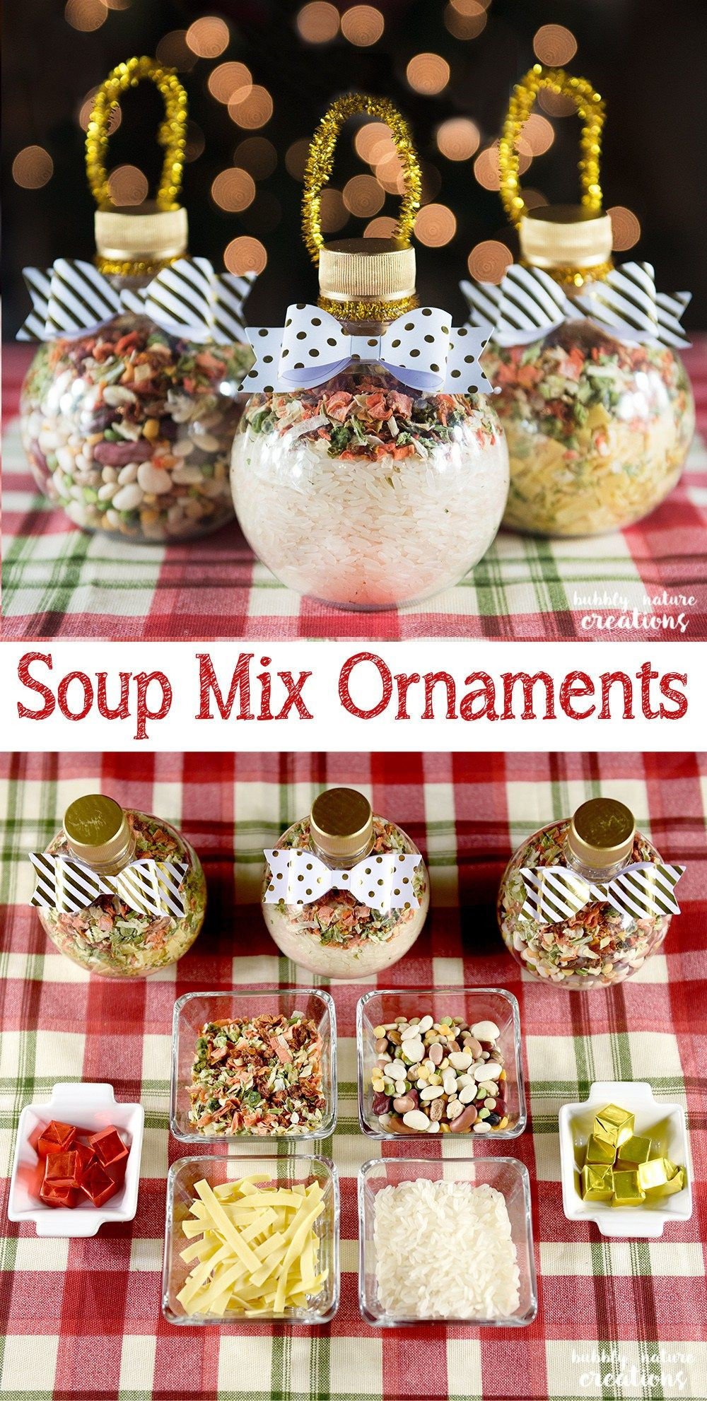 DIY Gifts Ideas For Christmas
 Soup Mix Ornaments Recipe Projects to Try