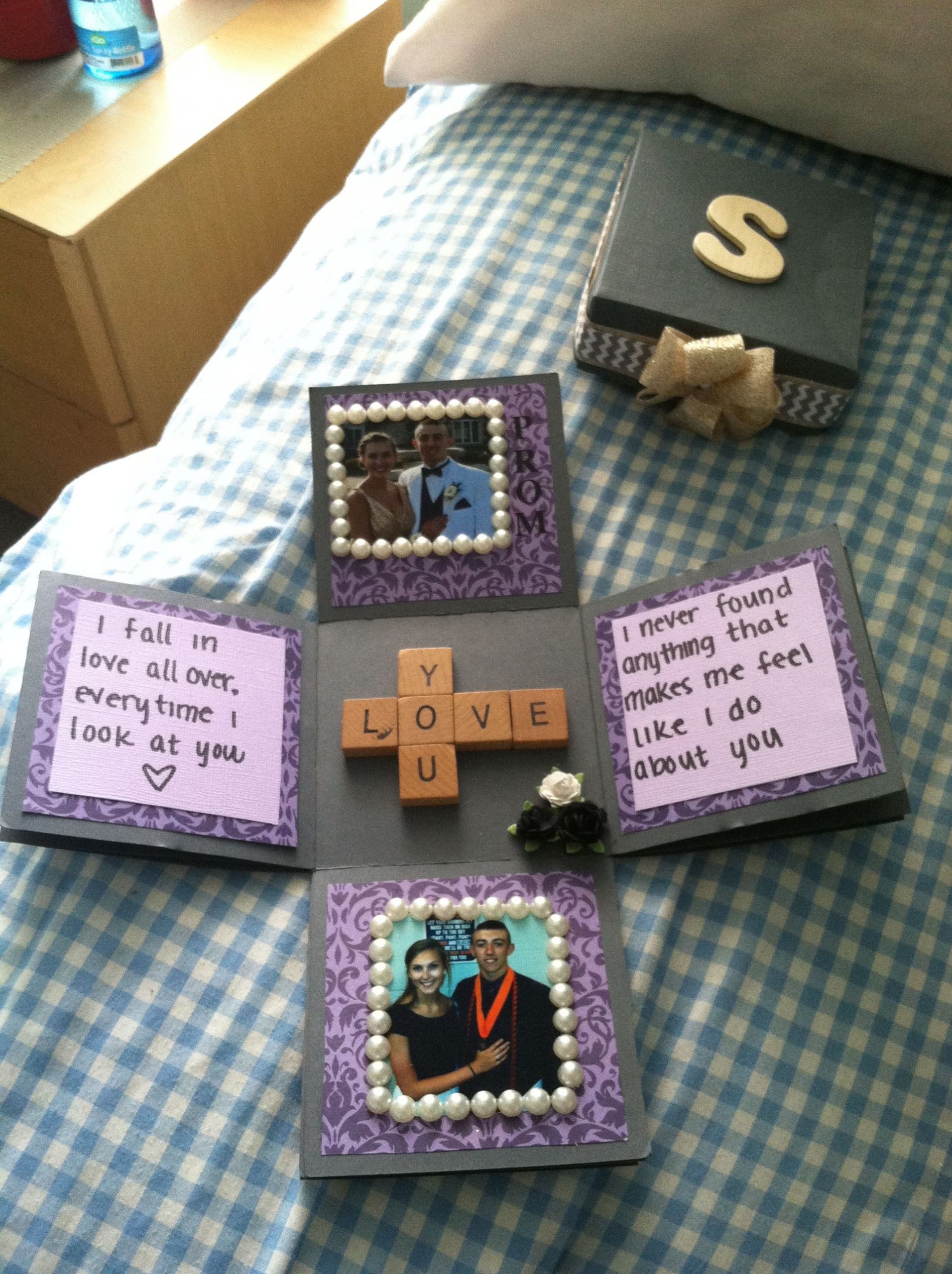 DIY Graduation Gifts For Him
 Exploding box of love I made for the boyfriend for a