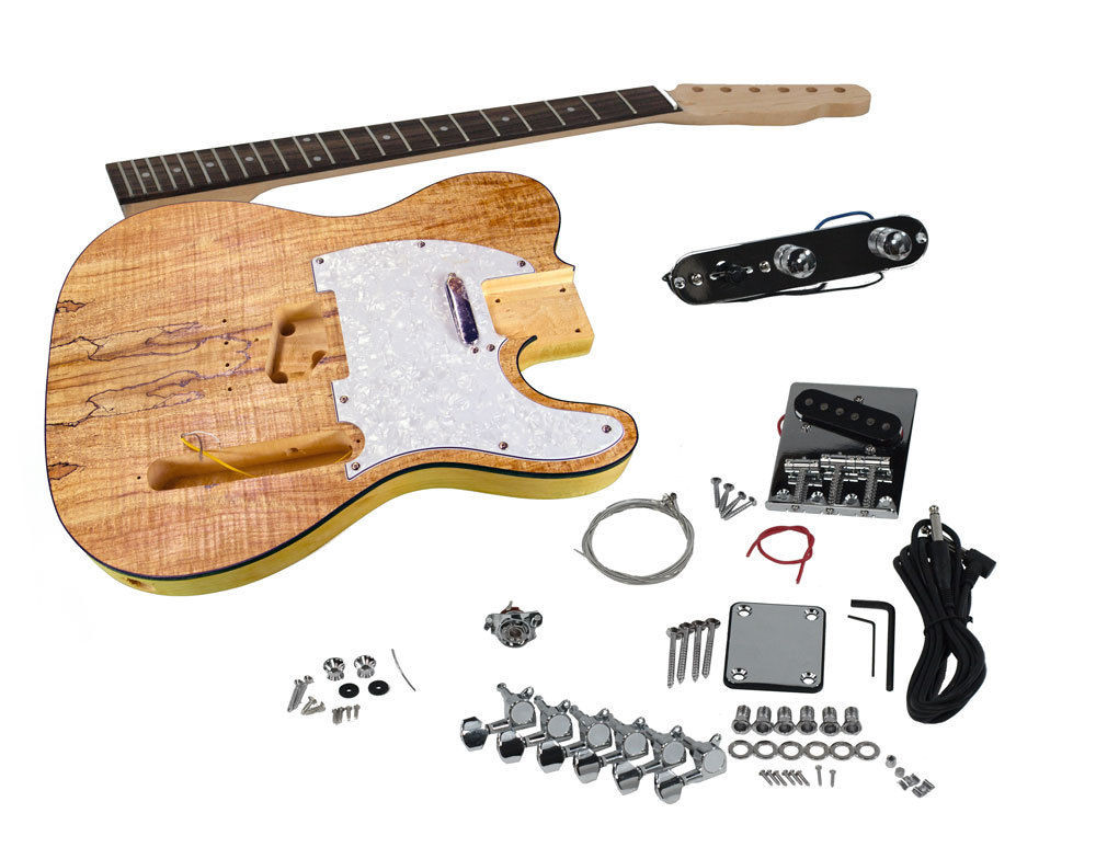 DIY Guitars Kits
 Solo Tele Style DIY Guitar Kit Basswood Body Spalted