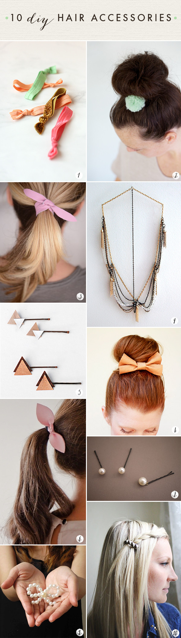DIY Hair Accessories
 Oh the lovely things 60 DIY Accessories Last Minute