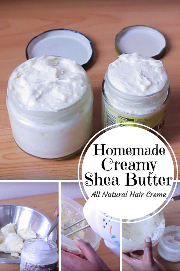 DIY Hair Butter
 Homemade Creamy Shea Butter An All Natural Hair Creme