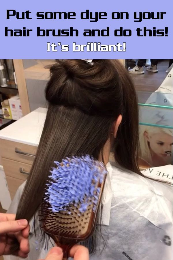 DIY Hair Dye Tips
 Put some dye on your hair brush and do this It’s