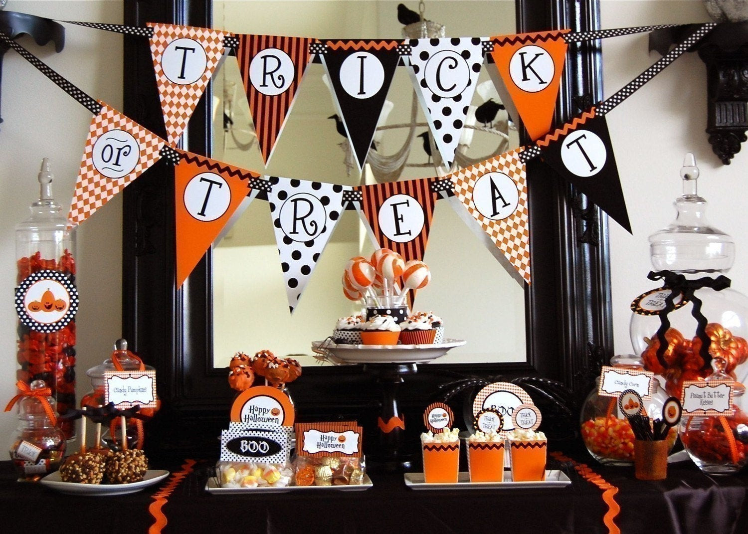 DIY Halloween Party Decorations
 Halloween Trick or Treat Printable Party INSTANT DOWNLOAD