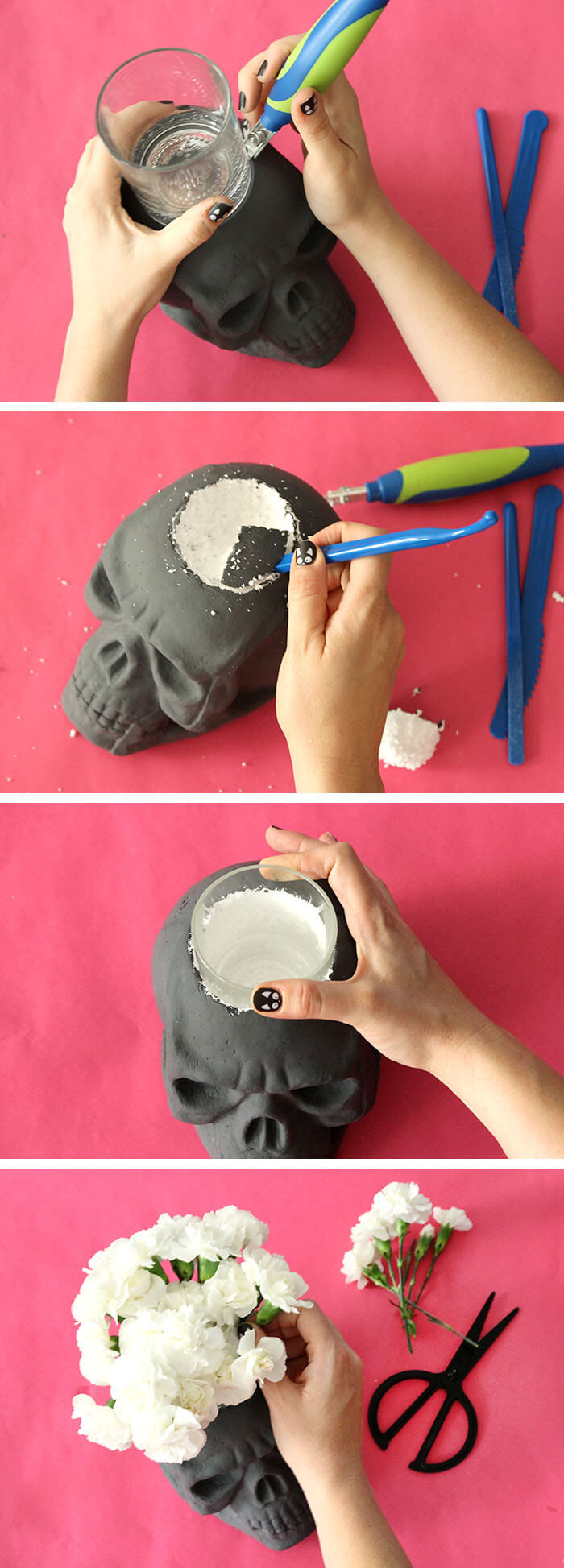 DIY Halloween Party Decorations
 DIY Skull Vase and Halloween Party Decor Persia Lou