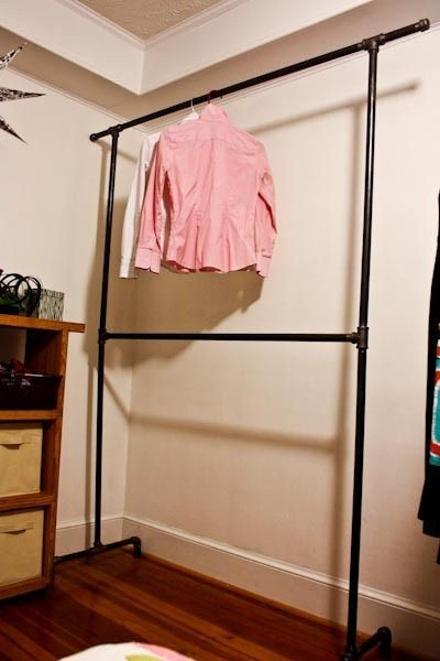 DIY Hanging Clothes Rack
 Pin on Organized Space