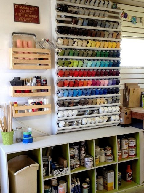 DIY Hobby Paint Rack
 Woodshop Organization Spray Paint Rack