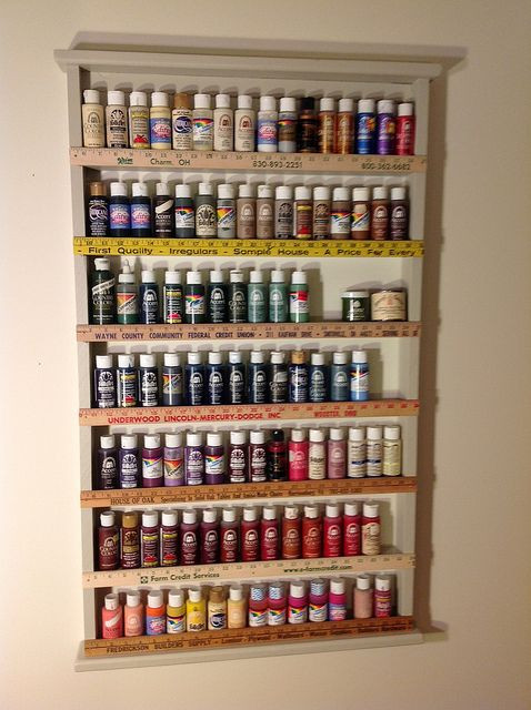 DIY Hobby Paint Rack
 paint shelf