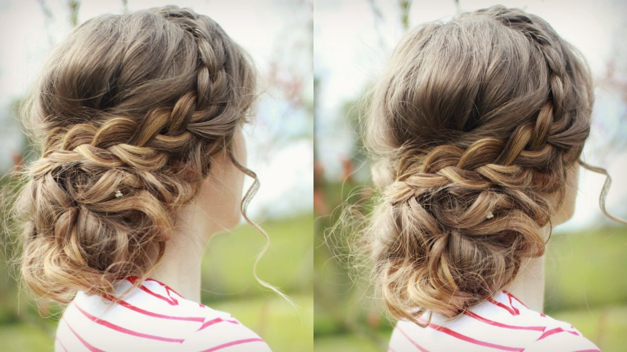DIY Homecoming Hair
 DIY Curly Updo with Braids