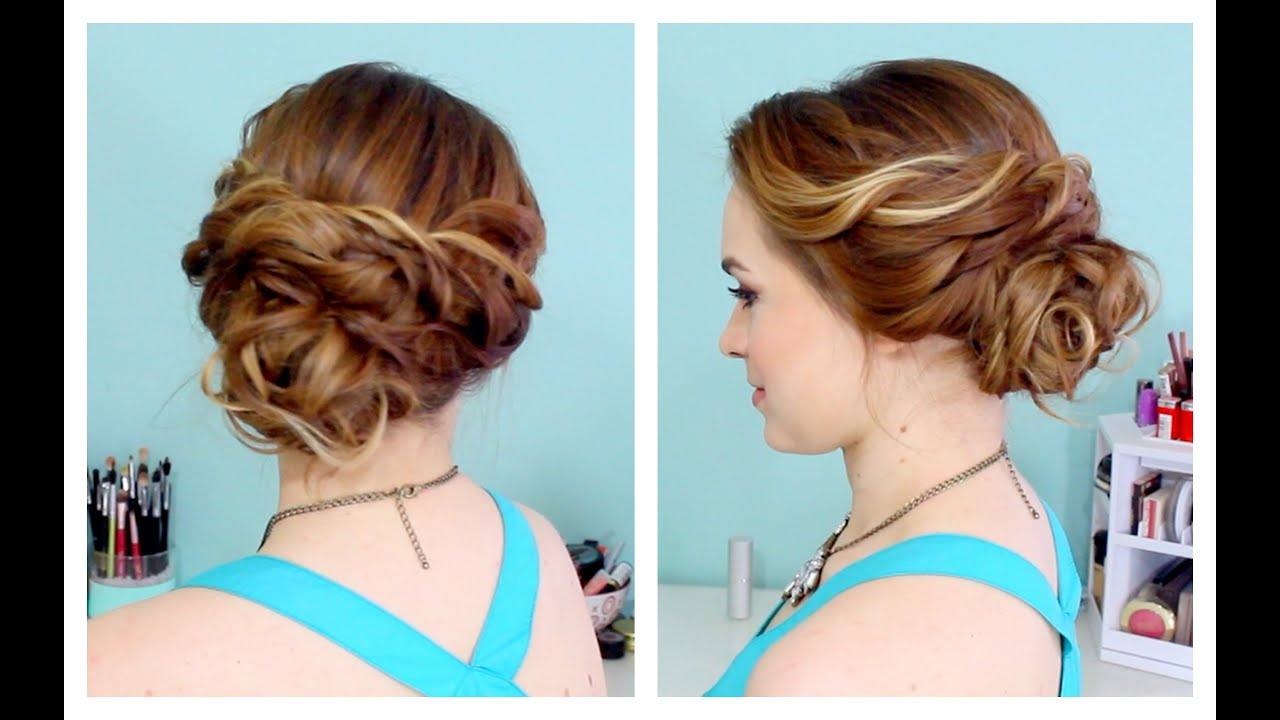 DIY Homecoming Hair
 Quick Side Updo for Prom or Weddings D