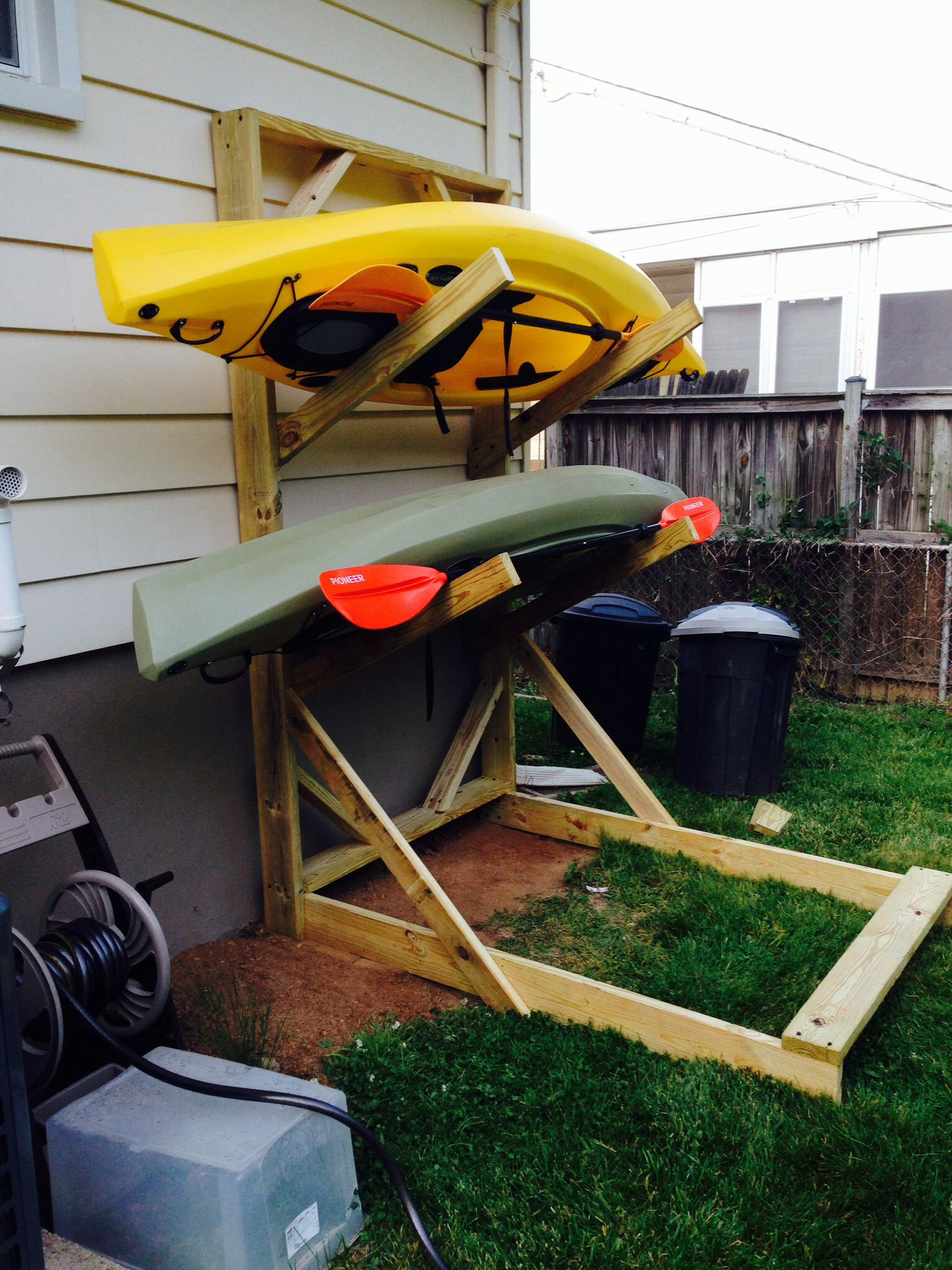 DIY Kayak Storage Rack Plans
 plete Diy outdoor canoe storage rack J Bome